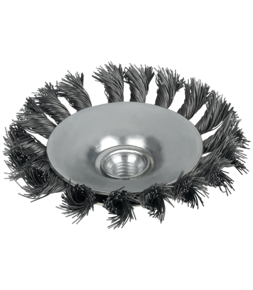 ESCOVA CÔNICA AÇO TRANÇADO 115X27,5XM14 TYROLIT BA